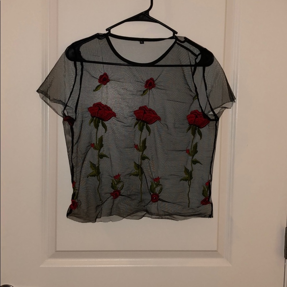 See-through Rose Top